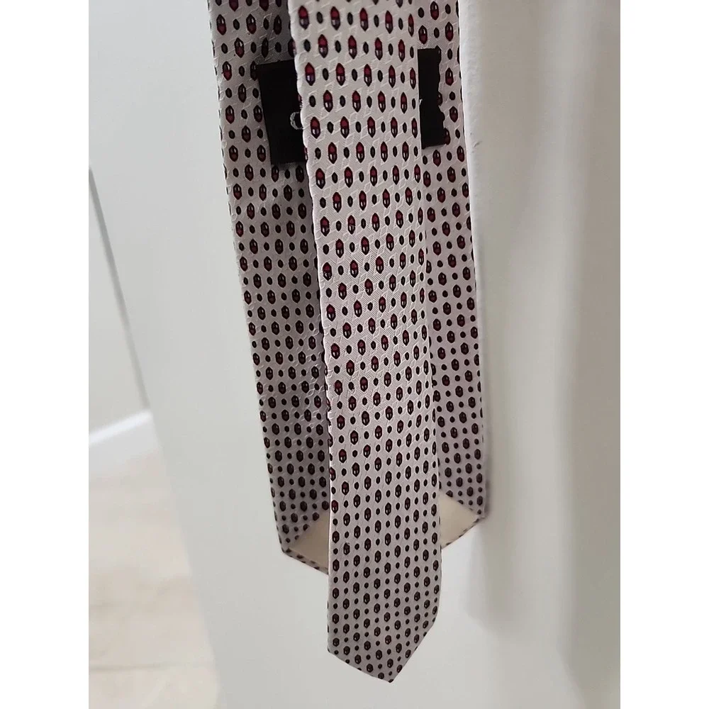 Givenchy Monsieur Silk Tie Made in Italy‎ Cream Red Blue Geometric Mens